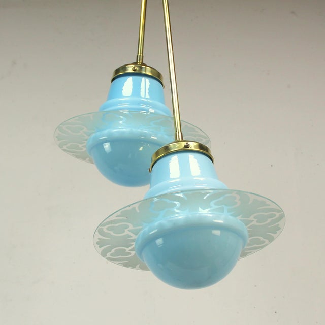 Art Deco Lamps in Brass and Glass, 1930s, Set of 2 For Sale - Image 10 of 10