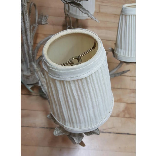 Boho Shabby Chic Floral 9 Light Chandelier For Sale In New York - Image 6 of 13