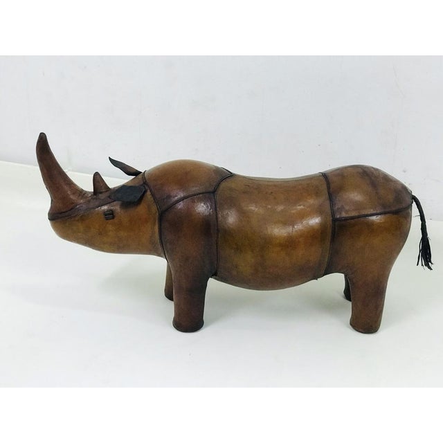 Vintage Leather Rhinoceros, 1950s, in Very Good conditions. Designed 1950 to 1959