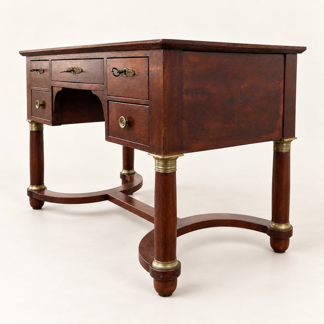 Empire Mahogany Flat Desk, 1890s For Sale - Image 4 of 10