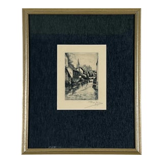 Intaglio Print of Chartres, France For Sale