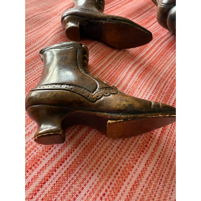 1990s Theodore Alexander Bronze Shoes/Boots - 4 Piece Set For Sale - Image 10 of 12