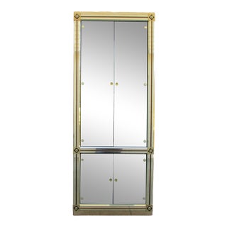 Mastercraft Brass and Black Lacquer Display Case or Vitrine For Sale