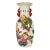 Vintage Chinese Crackle Glaze Famille Rose "Boys Playing" Vase With Red Handles For Sale