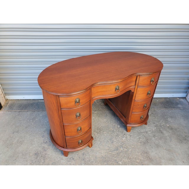 1940s Mahogany Desk For Sale In Los Angeles - Image 6 of 15