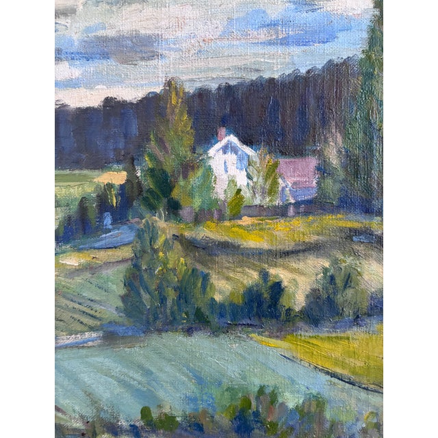 1970s Vintage Original Landscape Oil Painting, Countryside Art For Sale - Image 5 of 18