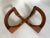 Wood 1960s Danish Glass Salad Serving Bowl on Curved Teak Wood Stand For Sale - Image 7 of 11