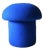 Mushroom Ottoman in Cobalt Wool For Sale