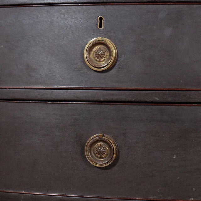 English Painted Bowfront Chest of Drawers For Sale - Image 3 of 11