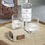 Combining natural textures with refined craftsmanship, this set of six square leather coasters offers a stylish and...