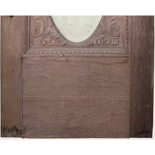 Antique Victorian Beveled Glass Exterior Door Exterior door with beveled oval glass window in center of door. Common front...