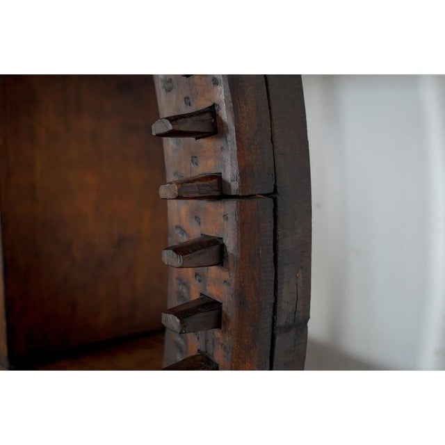 Brown Brutalist Round Cabinet, Brazil, 1970s For Sale - Image 8 of 9