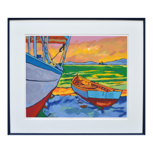 Poezia Marina, Spain - Fauvist Landscape - Limited Edition Screenprint #12/150 by Guido Lopez