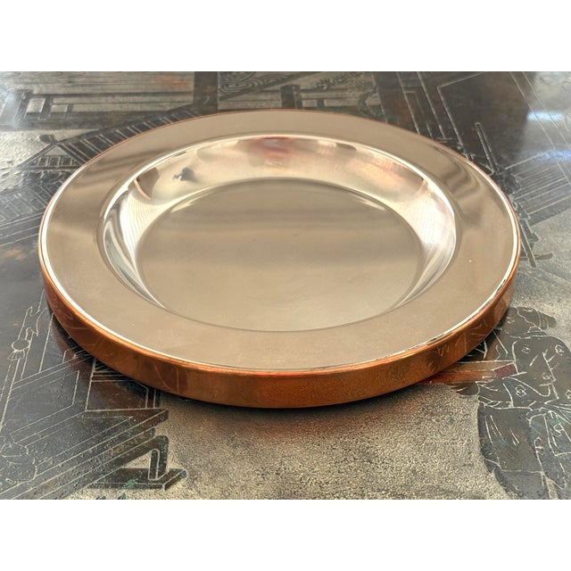 Mid 20th Century Gabriella Crespi Signed Large Round Tray For Sale - Image 5 of 9