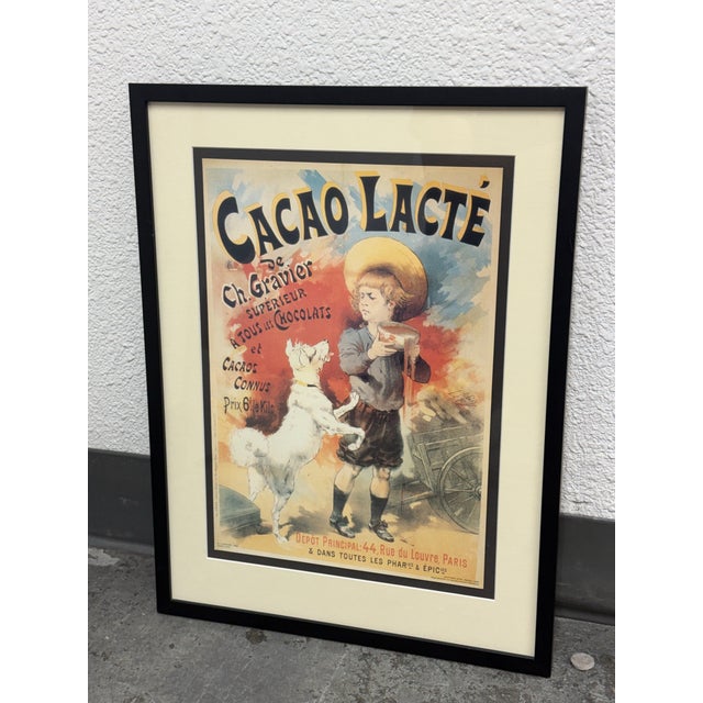 Framed Cacao Lacté De Ch. Gravier Poster Reproduction For Sale - Image 4 of 12
