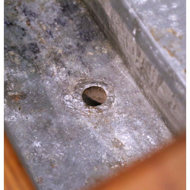 19th Century French Provincial Painted Pine Bar With Zinc Liner From Normandy For Sale - Image 12 of 15