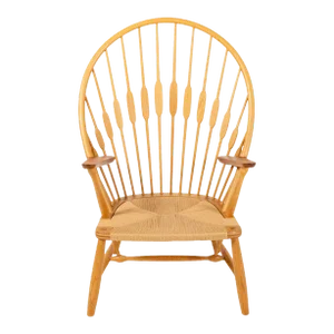 1960s Hans Wegner Jh50 “Peacock Chair” in Oak and Teak