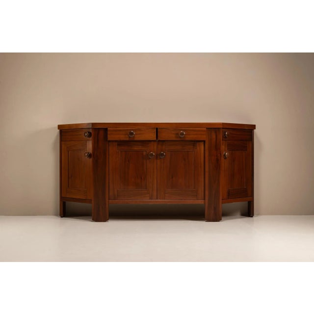 Vintage Italian Sideboard in Walnut by Silvio Coppola for Bernini, 1970s For Sale - Image 11 of 11