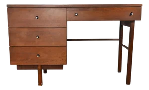 Mid Century Walnut Writing Desk in Walnut by Stanley