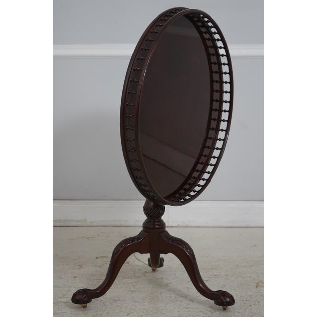 Baker Stately Homes Round Mahogany Lamp Table For Sale - Image 13 of 16