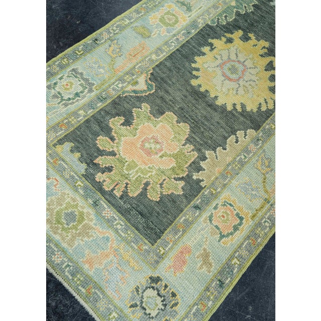 Textile Turkish Oushak Rug 2'11" x 10' #19199 For Sale - Image 7 of 8