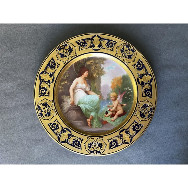 Porcelain Plate by Ernst Wahliss and by R. Pohl for Turn, Vienna, Austria, 1900 For Sale - Image 9 of 10