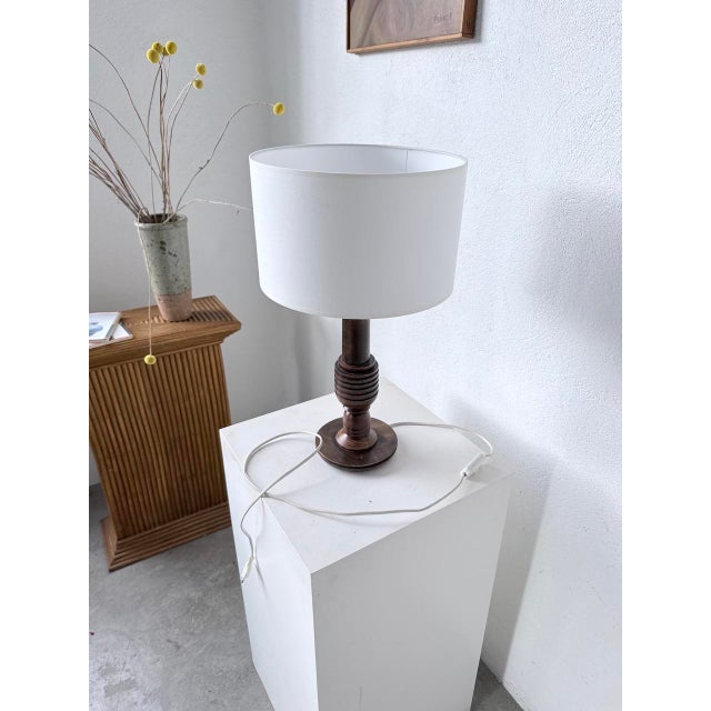 Vintage Art Deco Oak Desk Lamp, 1940s For Sale - Image 17 of 18