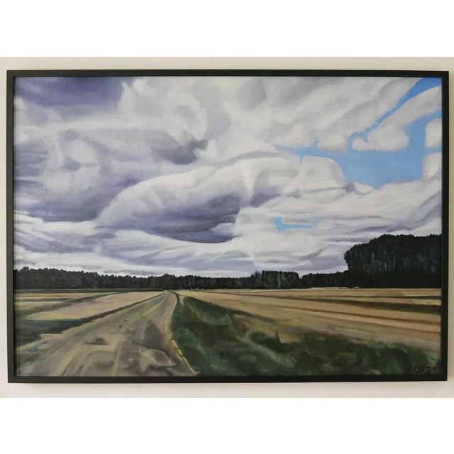 Oil on paper - Framed 72 x 102 x 3 cm This piece is attributed to the mentioned designer/maker. It has no attribution mark...