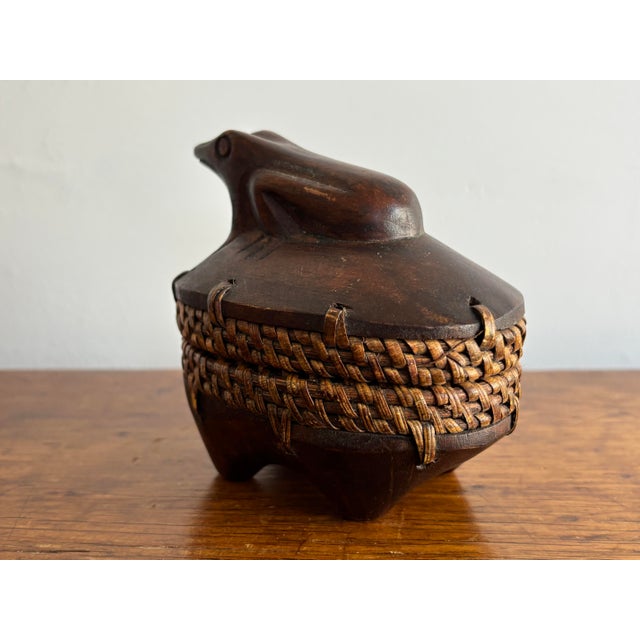 1980s Small 1980s Wooden Frog Box For Sale - Image 5 of 7