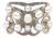 Vintage Sterling Silver and Pearl Artisan Wide Cuff Bracelet, 1980's. For Sale