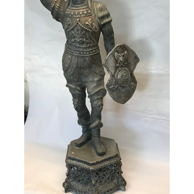 Antique Conquistador Metal Statue Chairish