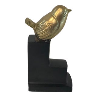 Art Deco Brass Bird Bookend For Sale