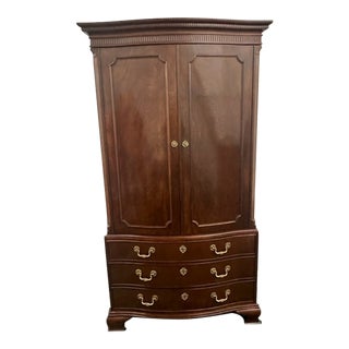 1960s Mahogany Armoire, 2 Door, 3 Drawer For Sale
