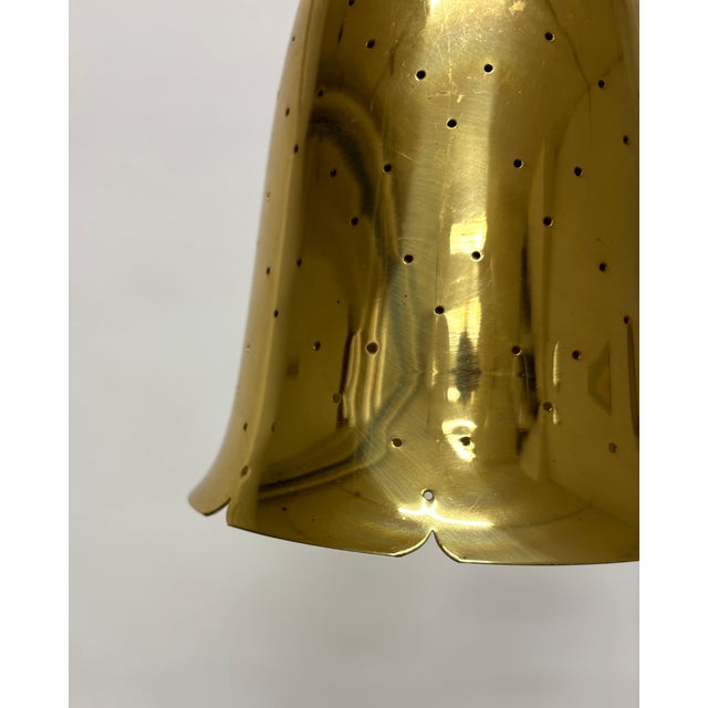 Scandinavian Pendants with Perforated Brass Shades by Boréns, 1960s, Set of 2 For Sale - Image 6 of 10