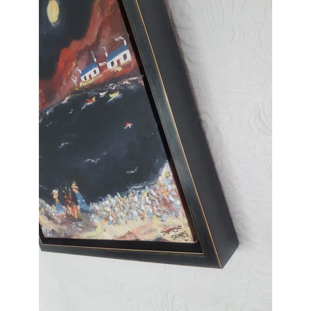 Contemporary "The Moment We Knew" Contemporary Abstract Acrylic Painting by Therese James, Framed For Sale - Image 3 of 4