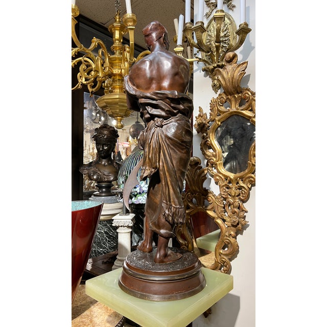 Georges-Charles Coudray Large Orientalist Egyptian Female Bronze Sculpture For Sale - Image 13 of 18