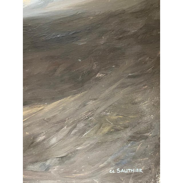 Claude Sauthier, Shaft of Light, Oil on Wood, 1970s For Sale - Image 8 of 12