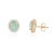 VR Jewels 1.89ct Oval Cut Paraiba Stud Earrings With Diamonds in 14k Yellow Gold- A Pair For Sale - Image 4 of 15