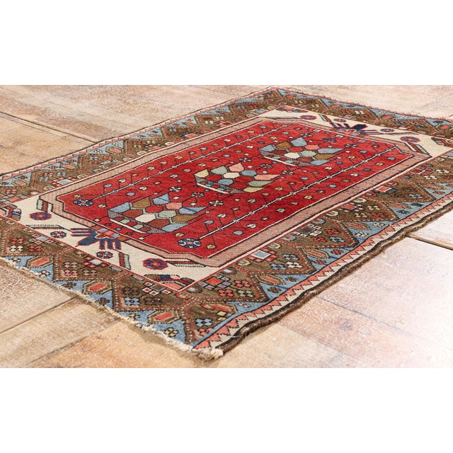Red Antique Persian Malayer Rug, 02'10 X 03'10 For Sale - Image 8 of 10