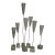 MCM Tage Andersen Brutalist Welded Wire Woven Mesh Candle Cones on Block Bases Style /7 For Sale