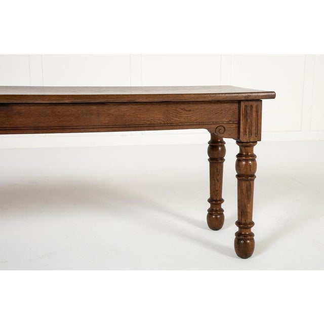 19th Century Oak Hall Bench For Sale - Image 3 of 7