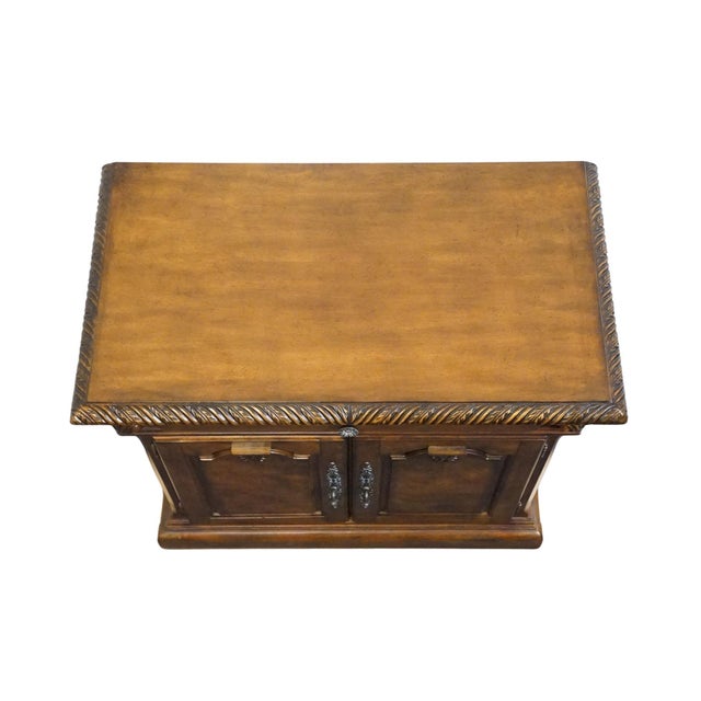 Ashley Furniture Casa Mollino Pecan Rustic European 36" Three Drawer Cabinet Nightstand B543-93 For Sale - Image 10 of 14