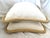 Pair of Large Cream color Rope Pillows, perfect for a rattan sofa or oversized chaise lounge. Thick rope trim and down...