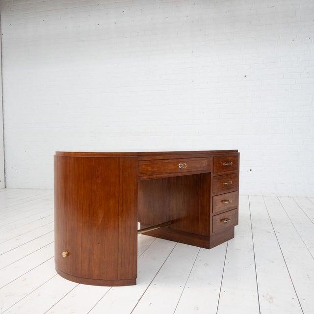 French Art Deco Rosewood Desk, 1920 For Sale - Image 4 of 15