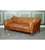 Large Vintage Tan Leather Sofa For Sale - Image 4 of 12