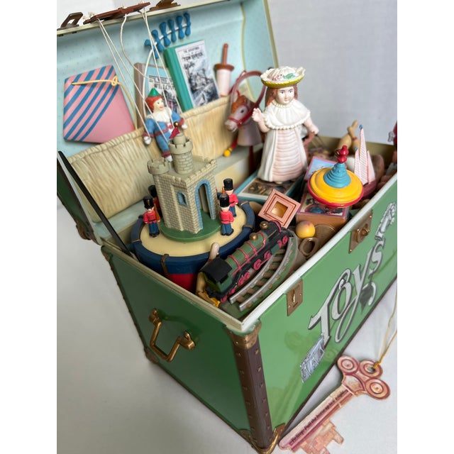 Vintage 1986 Enesco Music Box "Toy Symphony" Treasure Chest of Toys. Original Condition For Sale - Image 10 of 16