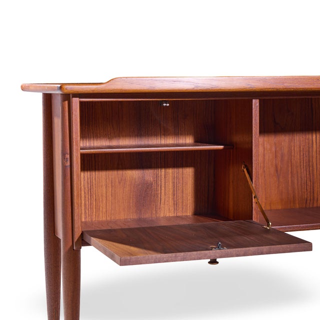 Göran Strand Mid Century Swedish Teak Boomerang Desk For Sale - Image 11 of 12
