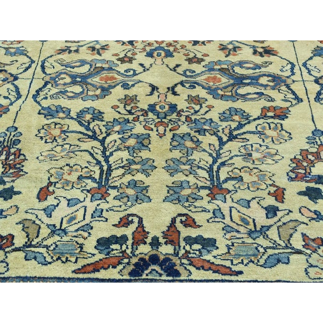 1920s 1920s Persian Lilahan Ivory Handmade Floral Design Rug For Sale - Image 5 of 13