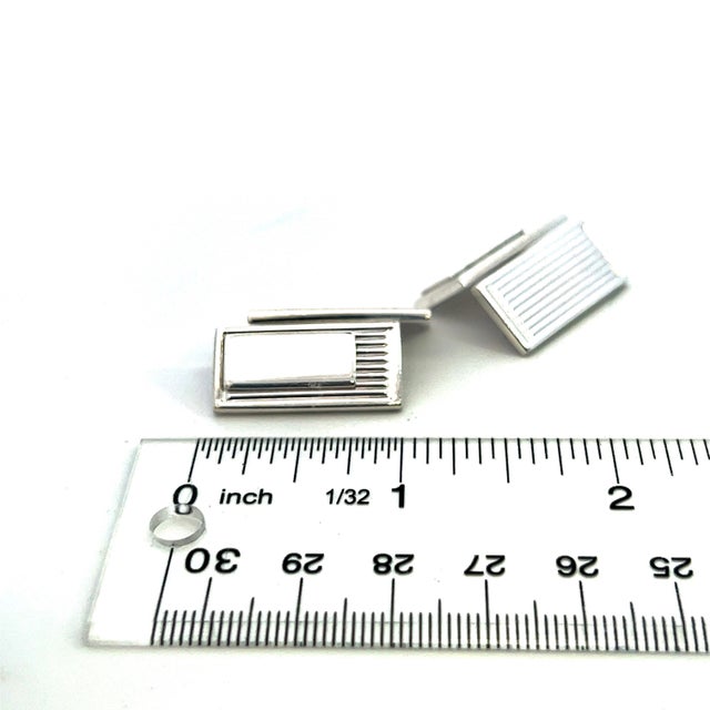 1990s 1990s Pair of Gucci Estate Cufflinks Sterling Silver For Sale - Image 5 of 5