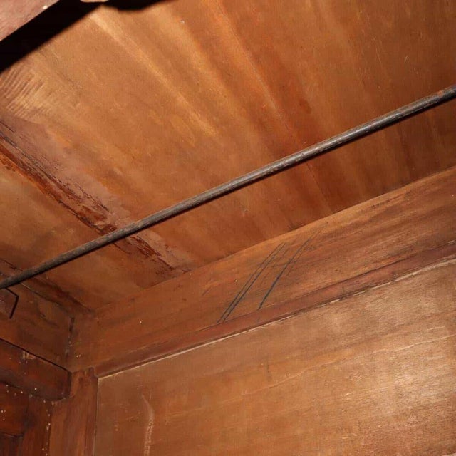 Vintage Brown Wooden Wardrobe For Sale - Image 4 of 12